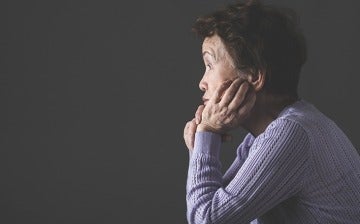 Woman feeling lonely and sad