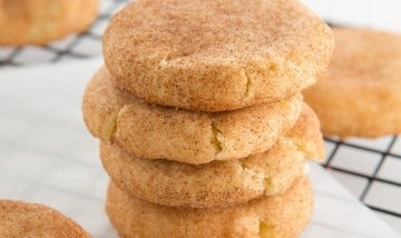 Stack of snickerdoodle cookies