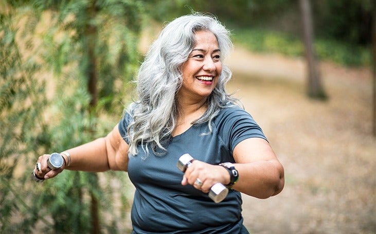 Woman Exercising Outside