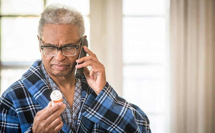 Man caaling with questions about his prescriptions